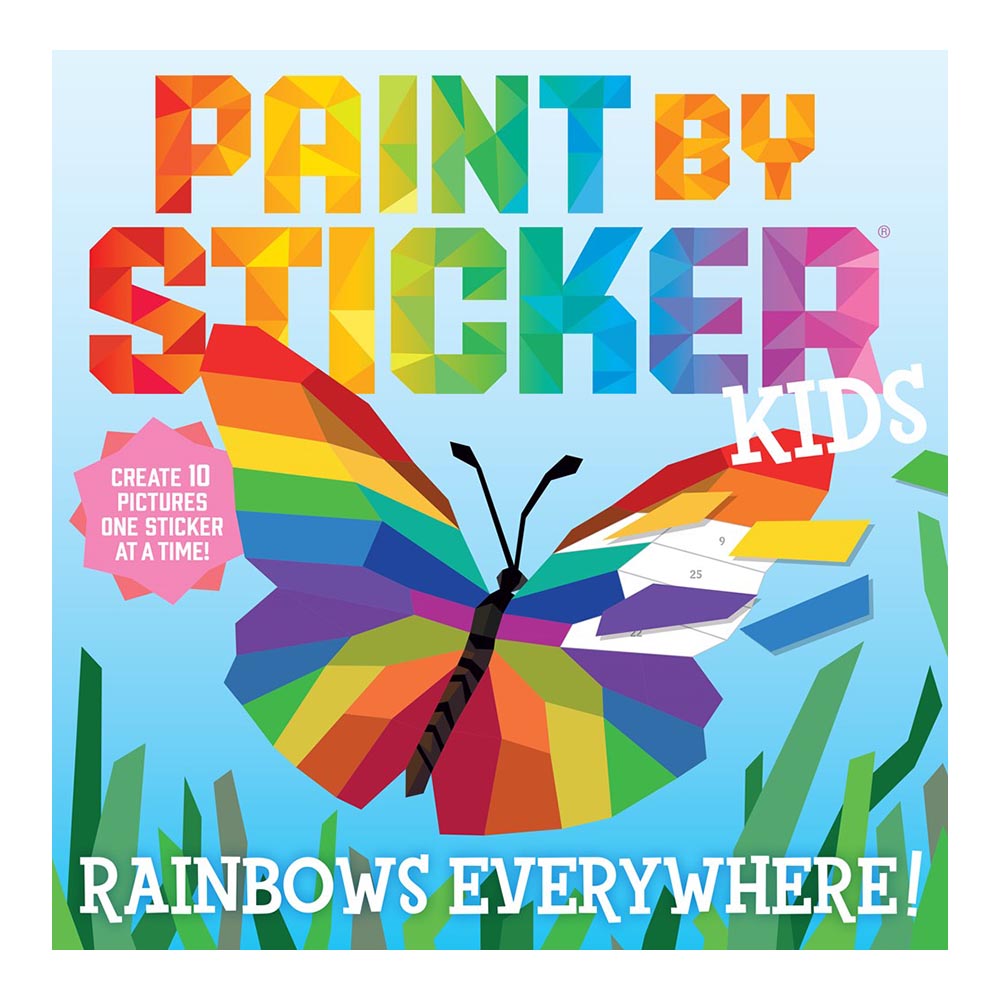 Cover of 'Paint by Sticker: Rainbows'.
