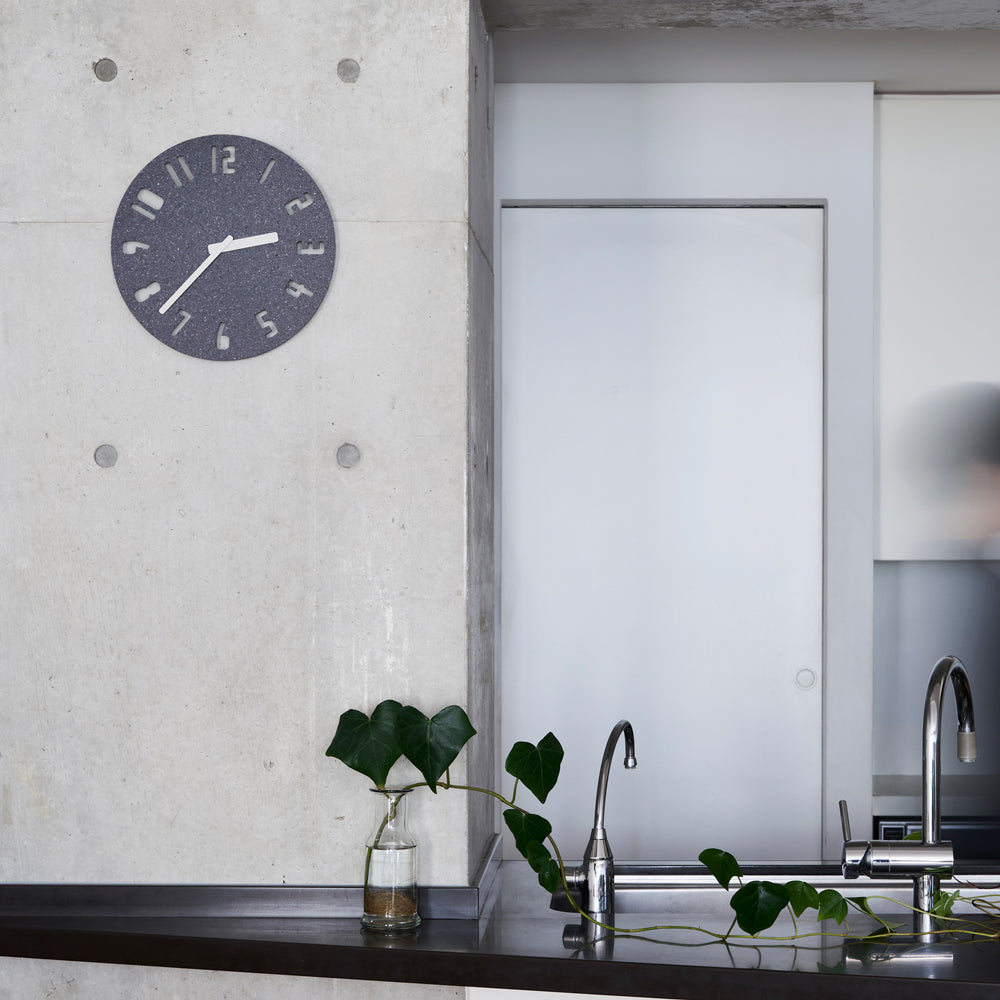 Clock on kitchen wall.