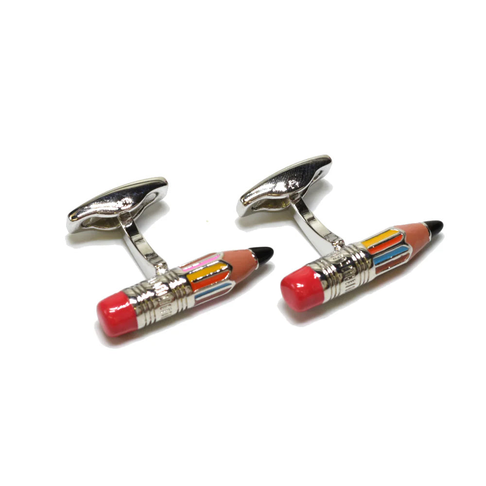 Pencil cufflinks.