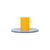 Small Two-Tone Metal Candle Holder: Pompadour + Saffron