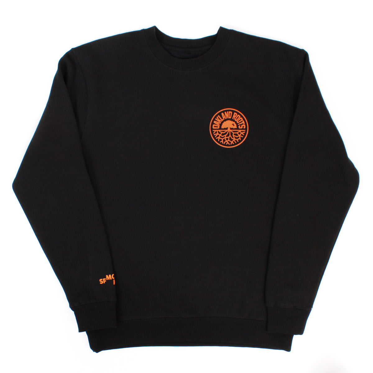 Roots x SFMOMA Black Sweatshirt by Muzae Sesay front view