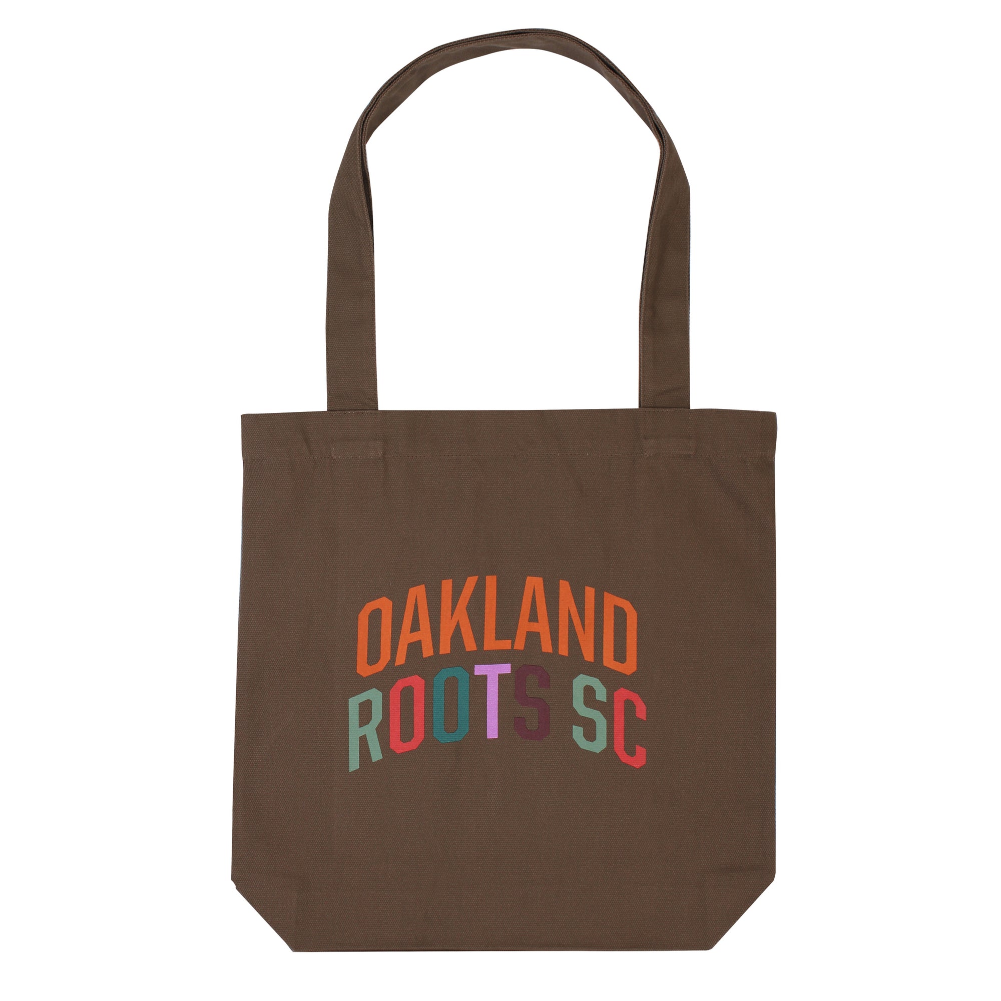 Roots x SFMOMA Walnut Tote by Muzae Sesay text side