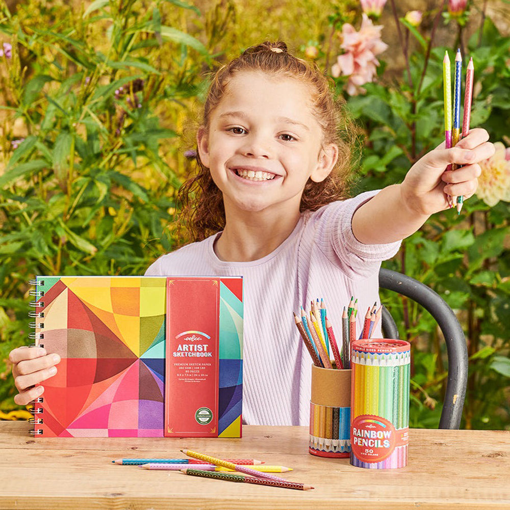 Rainbow Double Sided Pencil Tube - SFMOMA Museum Store
