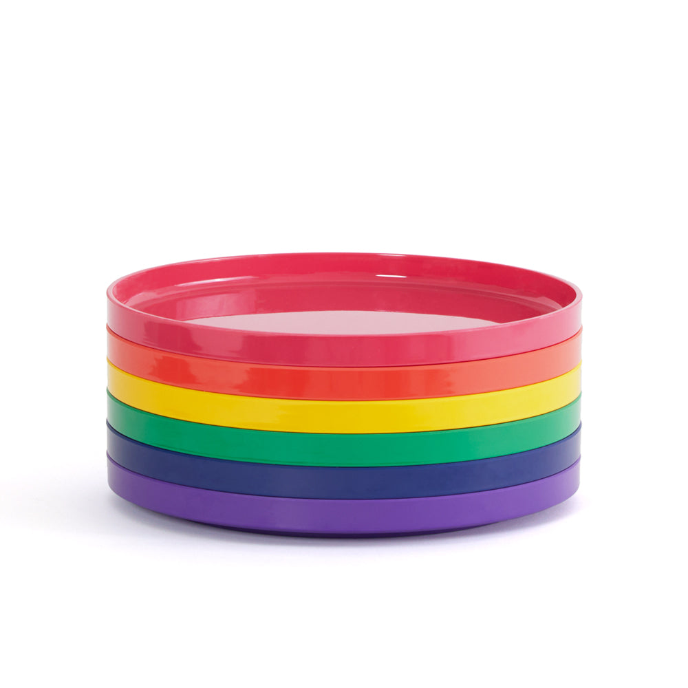 Rainbow 7.5 in. Maxplate Set of 6