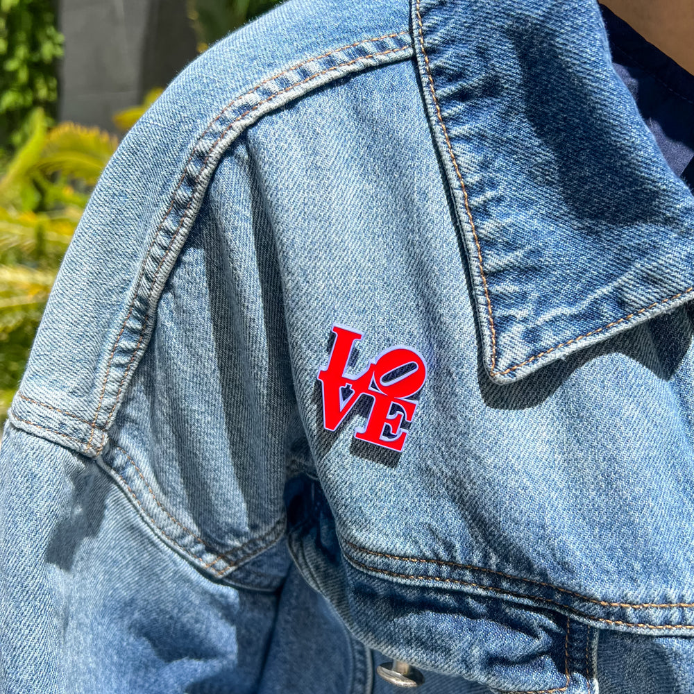 Robert Indiana Red Love Pin