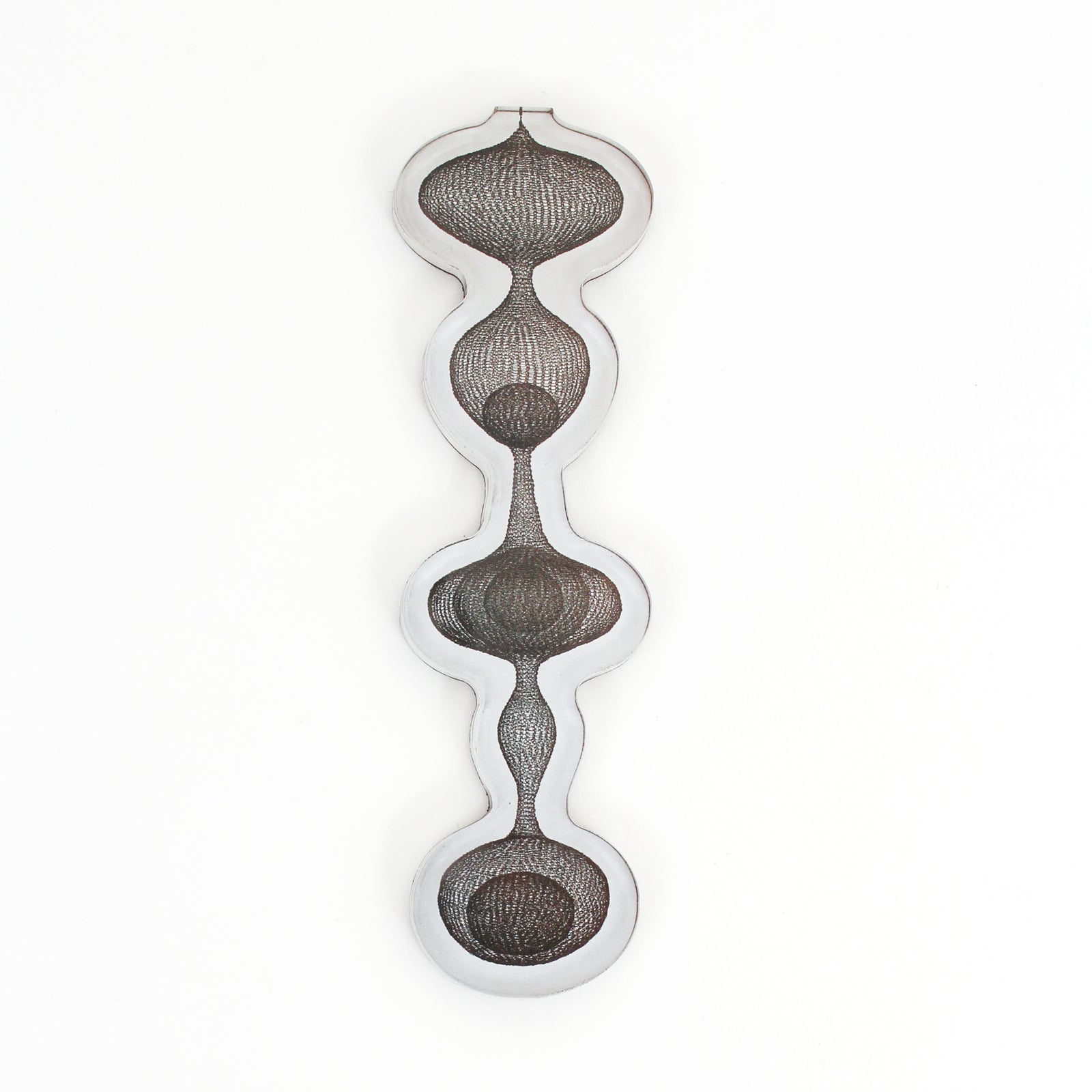Ruth Asawa Magnet: Hanging Five-lobed Continuous Form acrylic magnet on white background