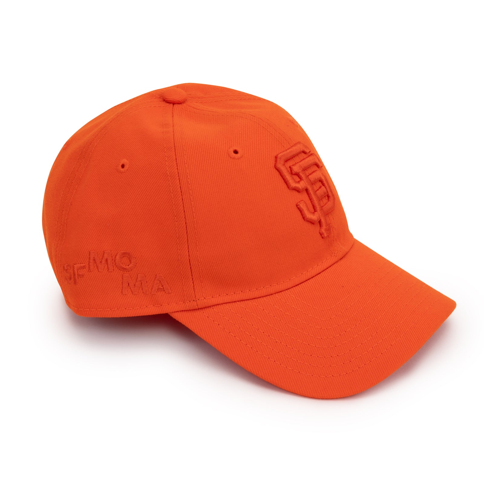 SFMOMA x SF Giants Adjustable Hat: Orange facing right