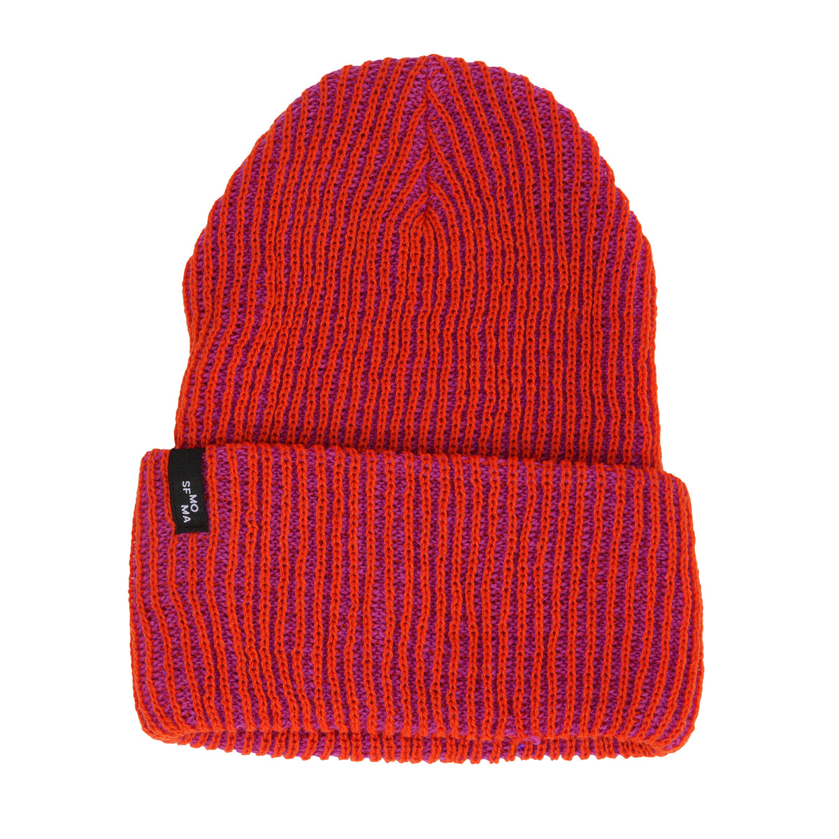 SFMOMA Grid Rib Hat: Poppy + Magenta