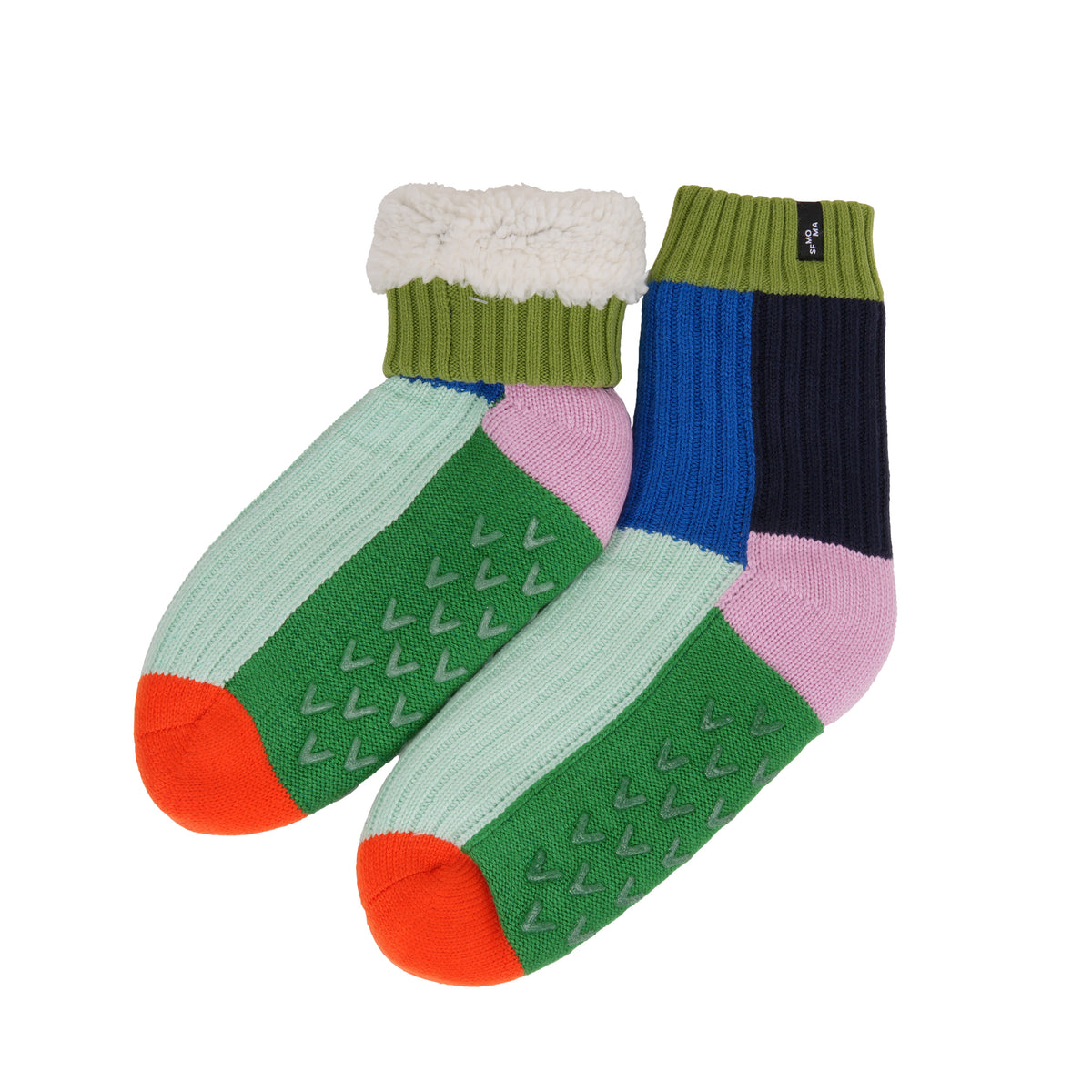 SFMOMA House Cobalt Kelly Socks L/XL