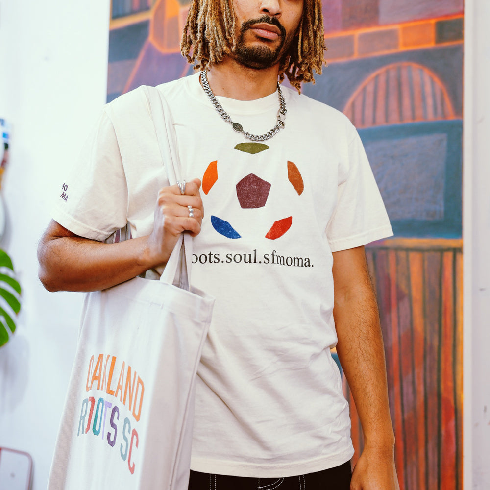 Oakland Roots SC x SFMOMA Ivory T-shirt - SFMOMA Museum Store