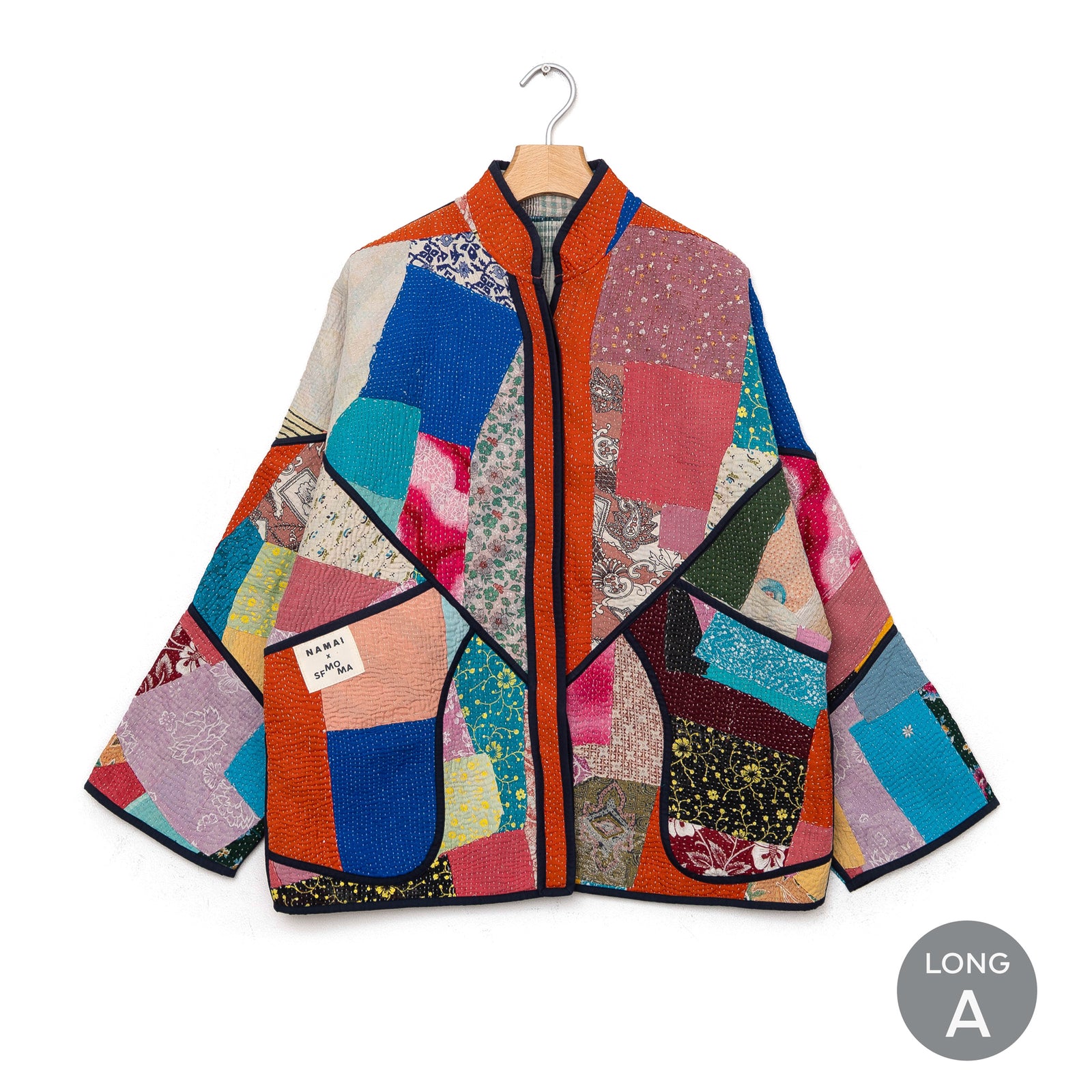 Long jacket A front view.