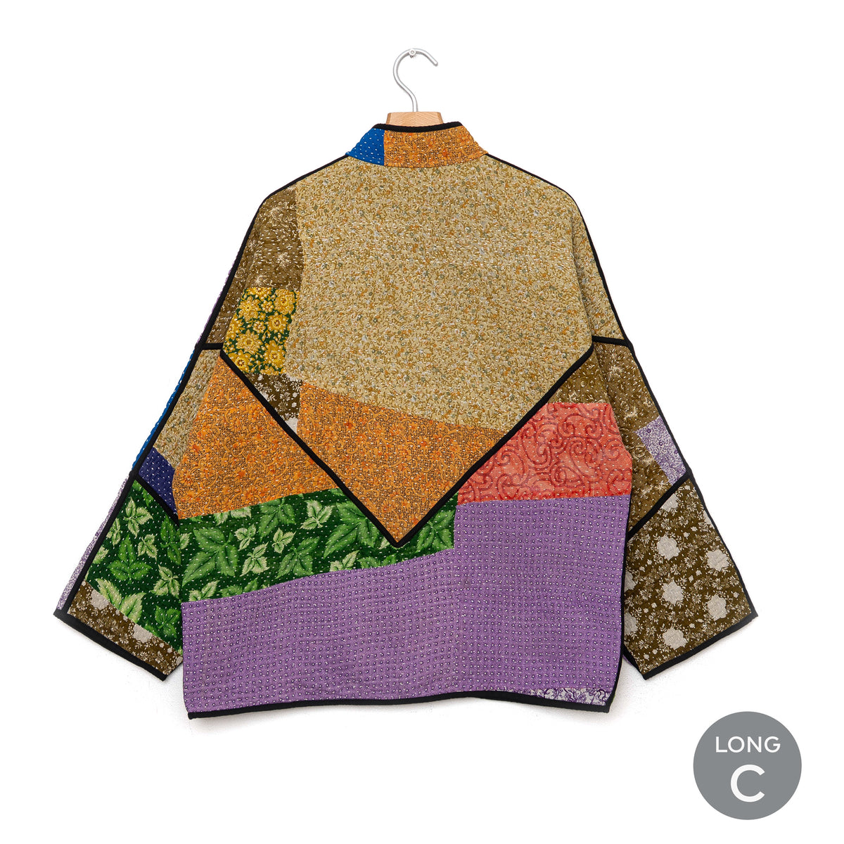 Long jacket C back view.