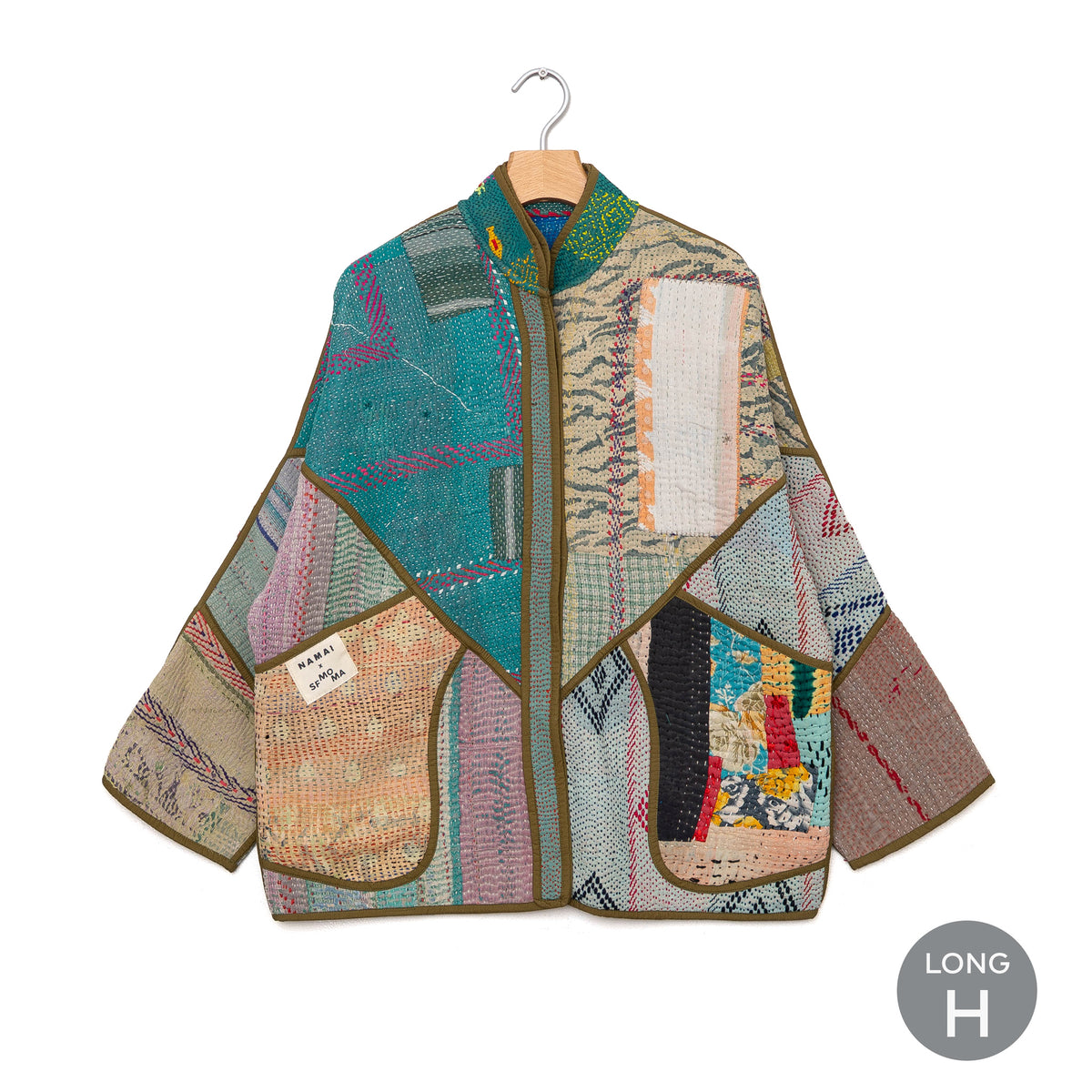 Long jacket H front view.