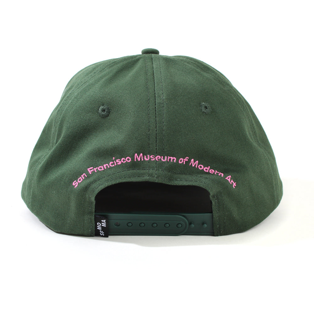 SFMOMA Turret Hat Forest Green/Purple back