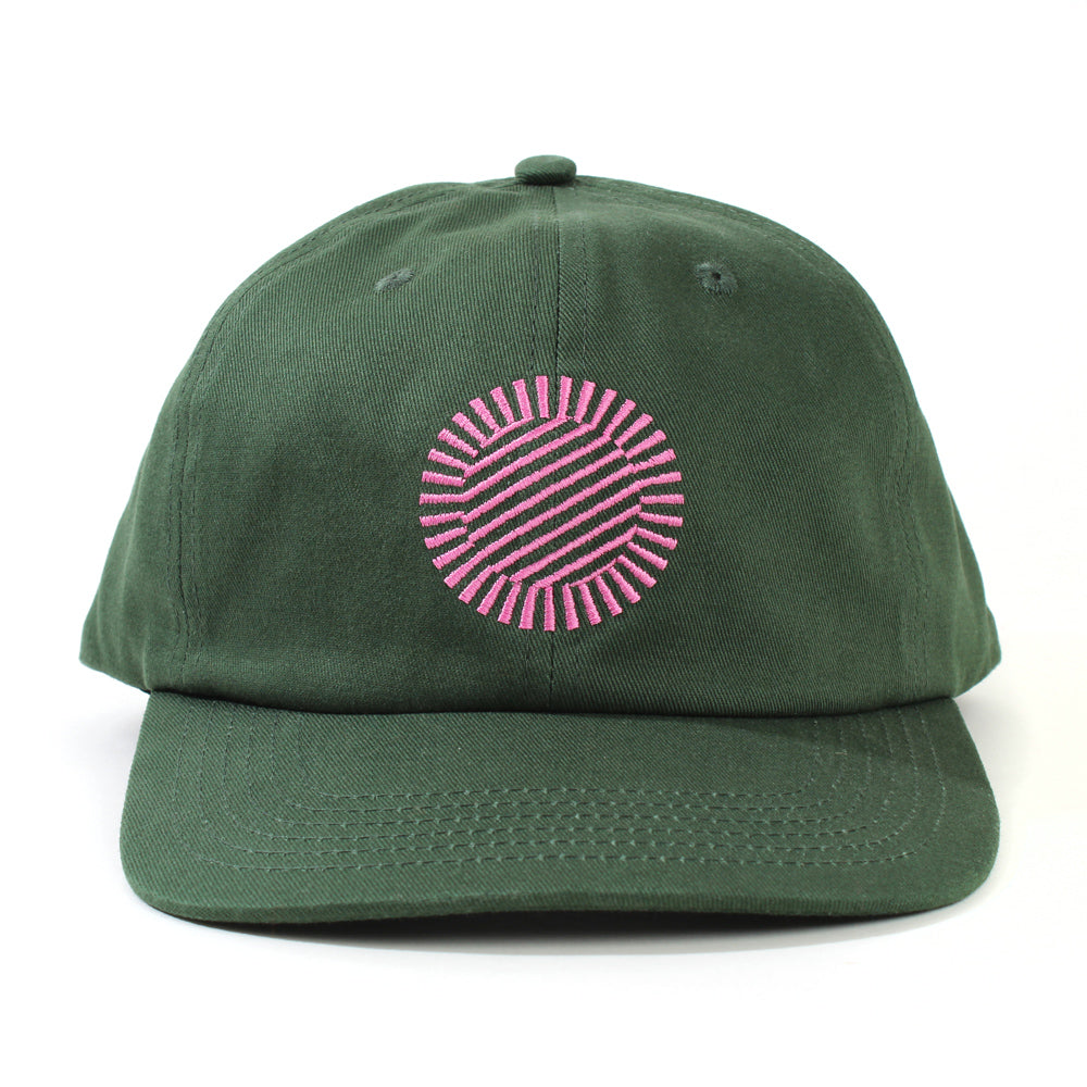 SFMOMA Turret Hat Forest Green/Purple front