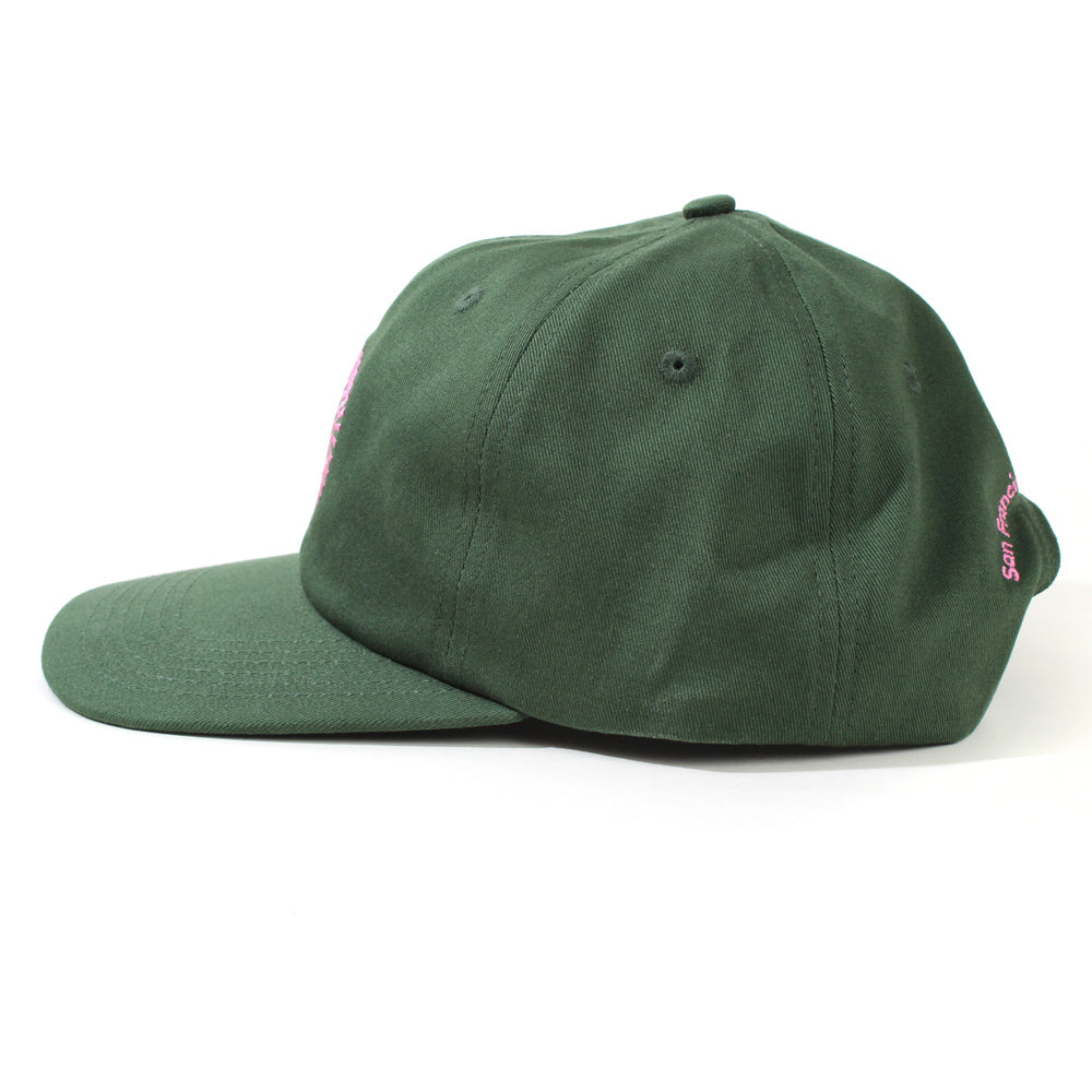 SFMOMA Turret Hat: Forest Green + Purple - SFMOMA Museum Store