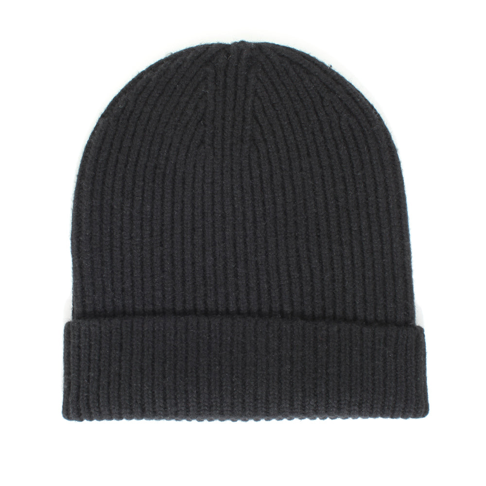 Cashmere Wool Hat: Black back