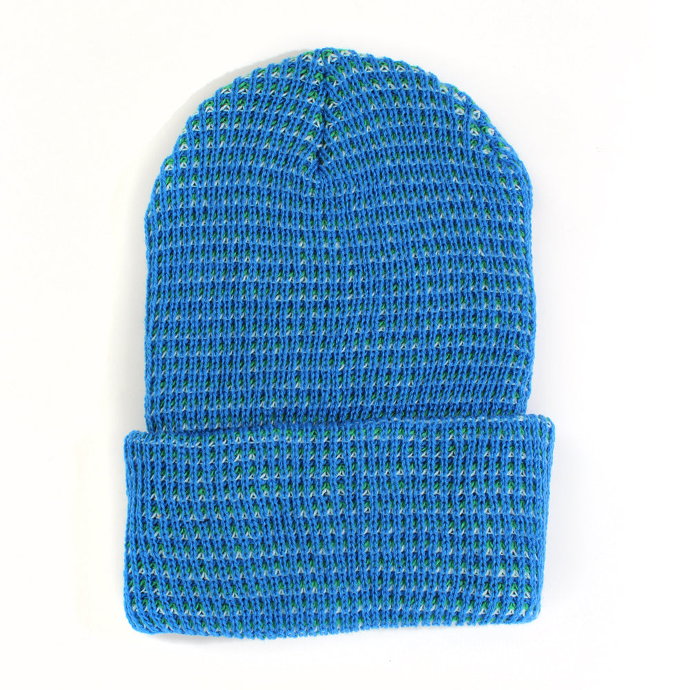 Blue Green Grid Rib Hat back