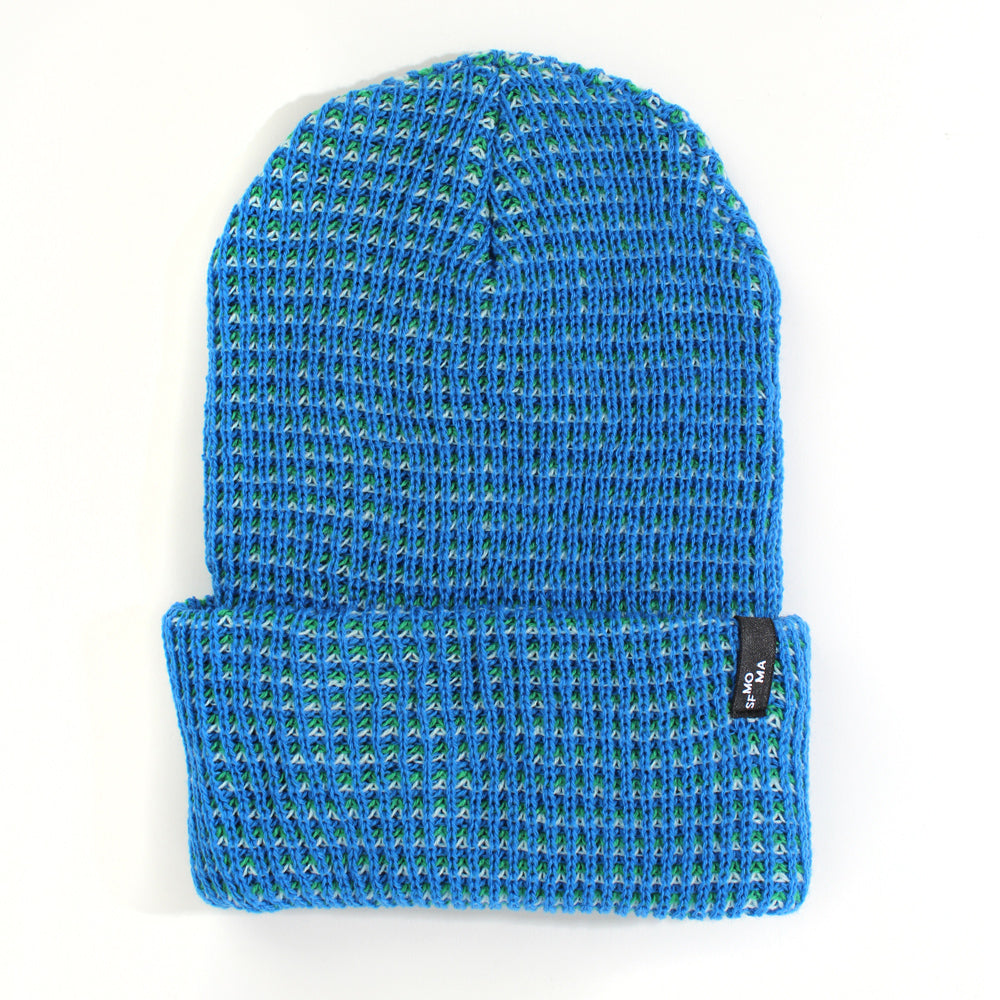 Blue Green Grid Rib Hat front
