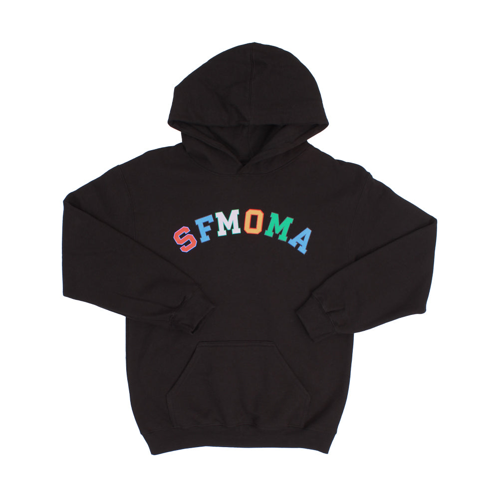 SFMOMA Logo Youth Hoodie front view.