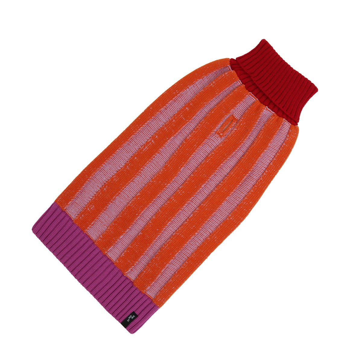 Big Stripe Red + Poppy Dog Sweater: 11-17 lbs