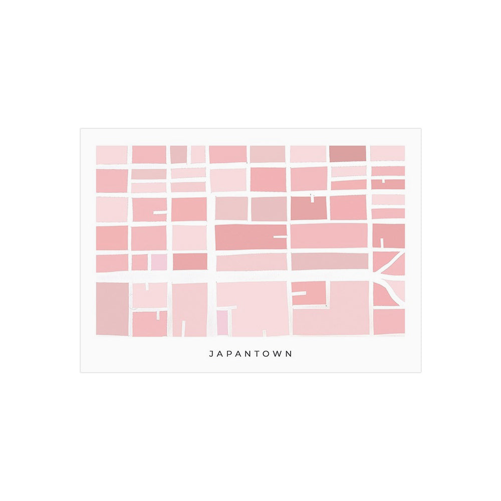 Overview of the illustrated designs for San Francisco Neighborhood Postcard Set. 