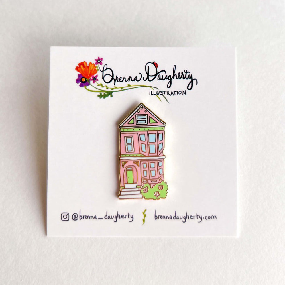 San Francisco Pink House Pin - SFMOMA Museum Store
