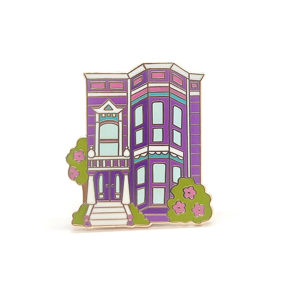 San Francisco Purple House Enamel Pin
