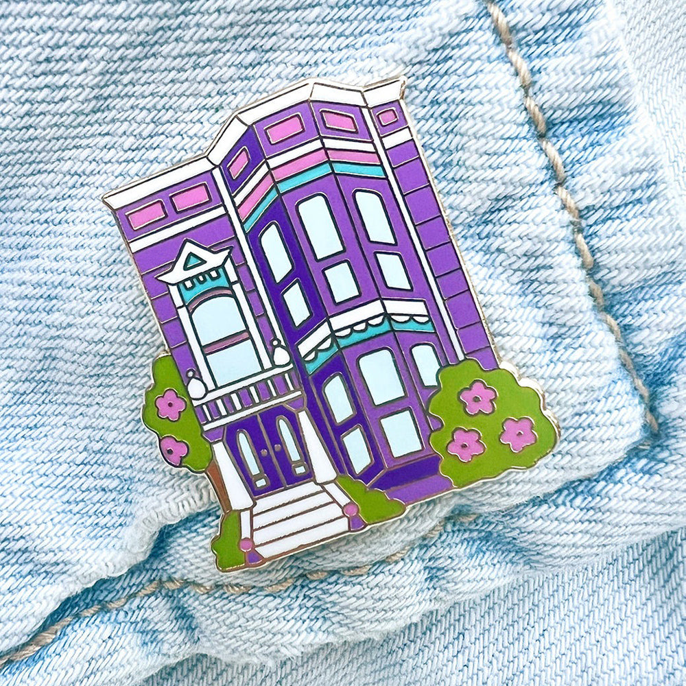 San Francisco Purple House Enamel Pin