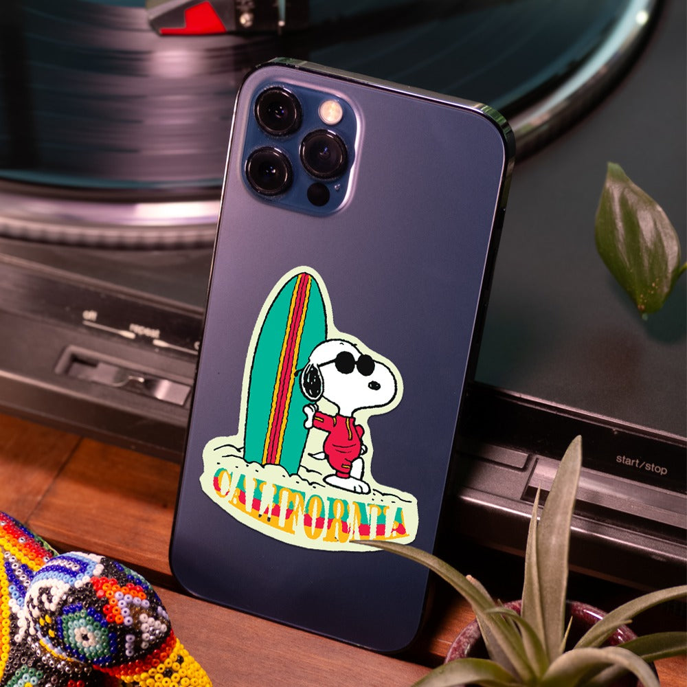 California Surfing Snoopy Sticker
