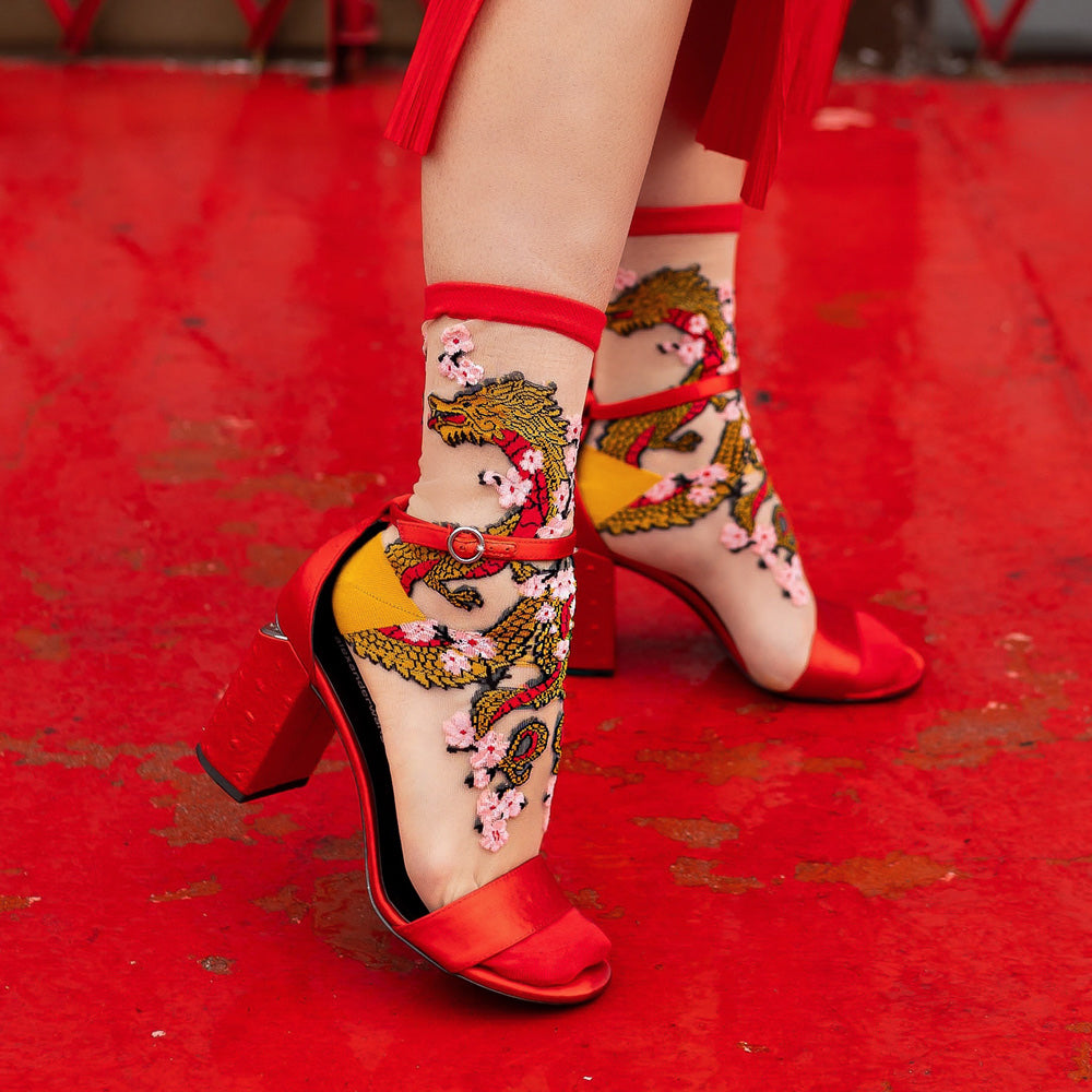 Year of the Dragon Sheer Socks