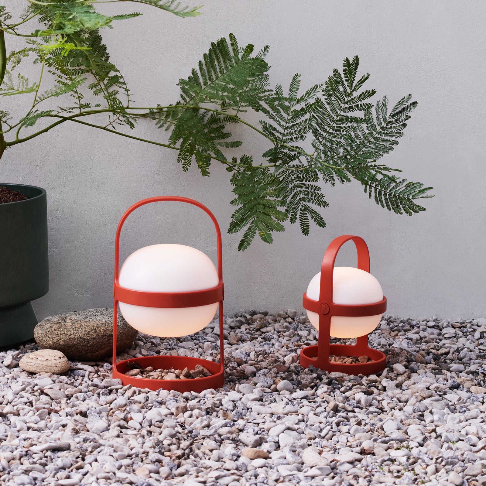 Large Soft Spot Solar Lantern: Terracotta