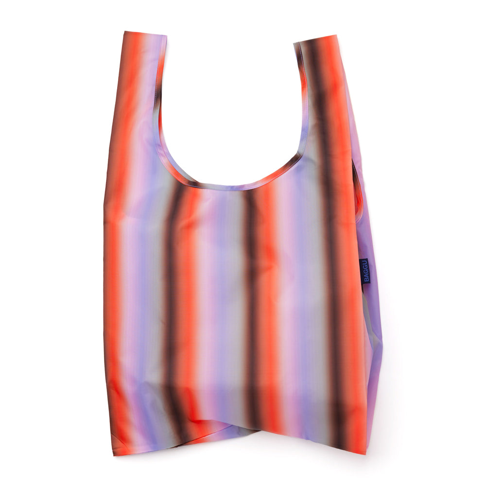 Multicolored reusable bag on a white background