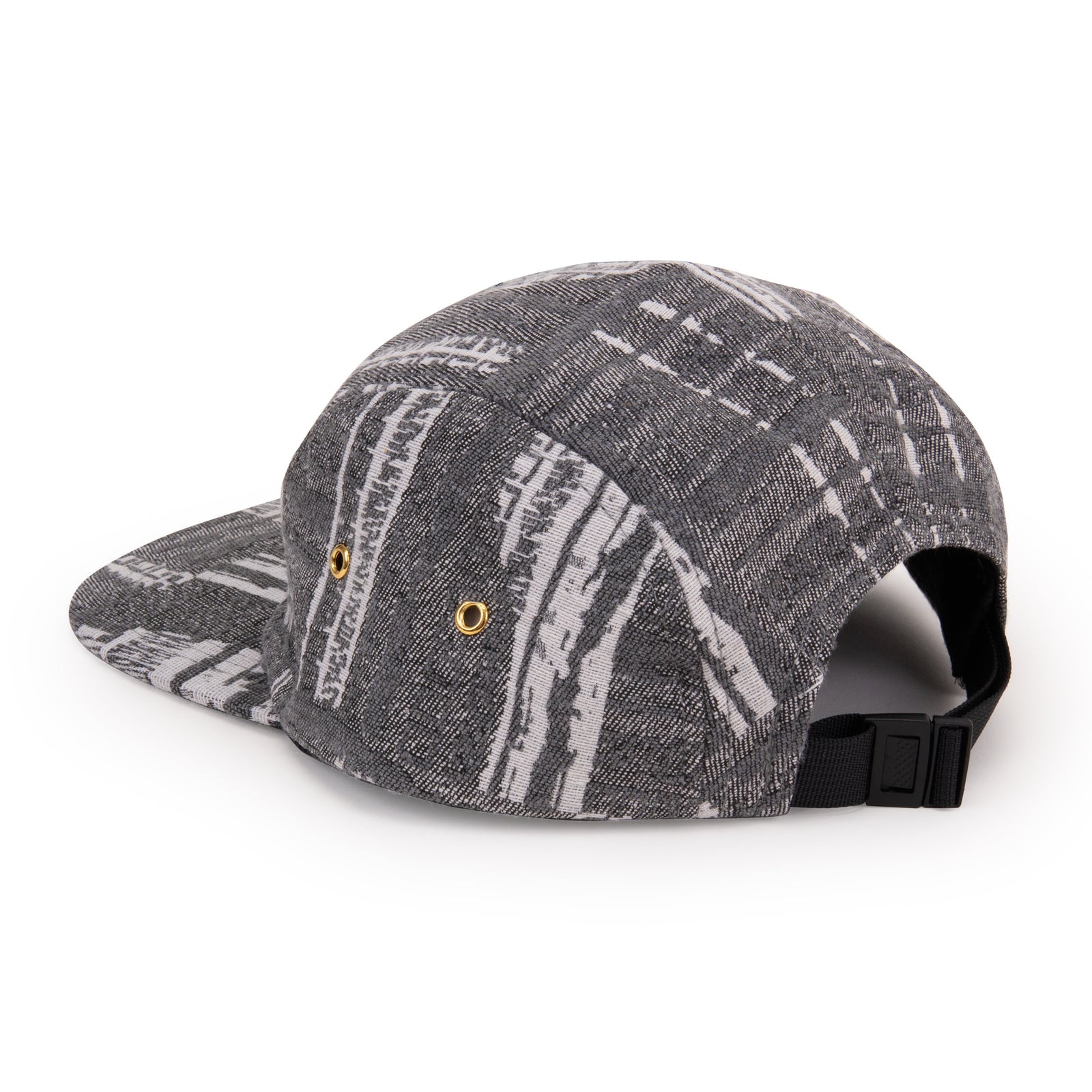 SFMOMA x State Of Flux Black + White 5-Panel Hat front view