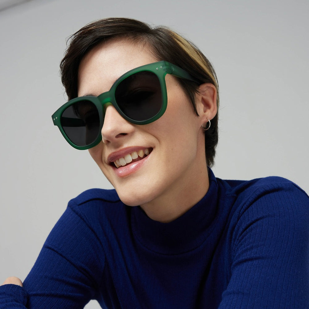 Sun #N Green Crystal Sunglasses