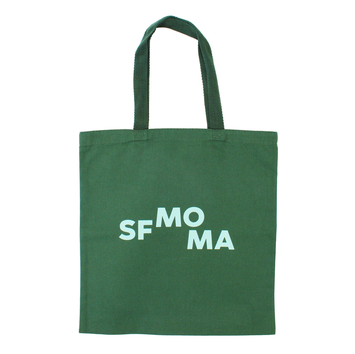 SFMOMA Thank You Tote: Dark Green back view