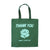 SFMOMA Thank You Tote: Dark Green front view