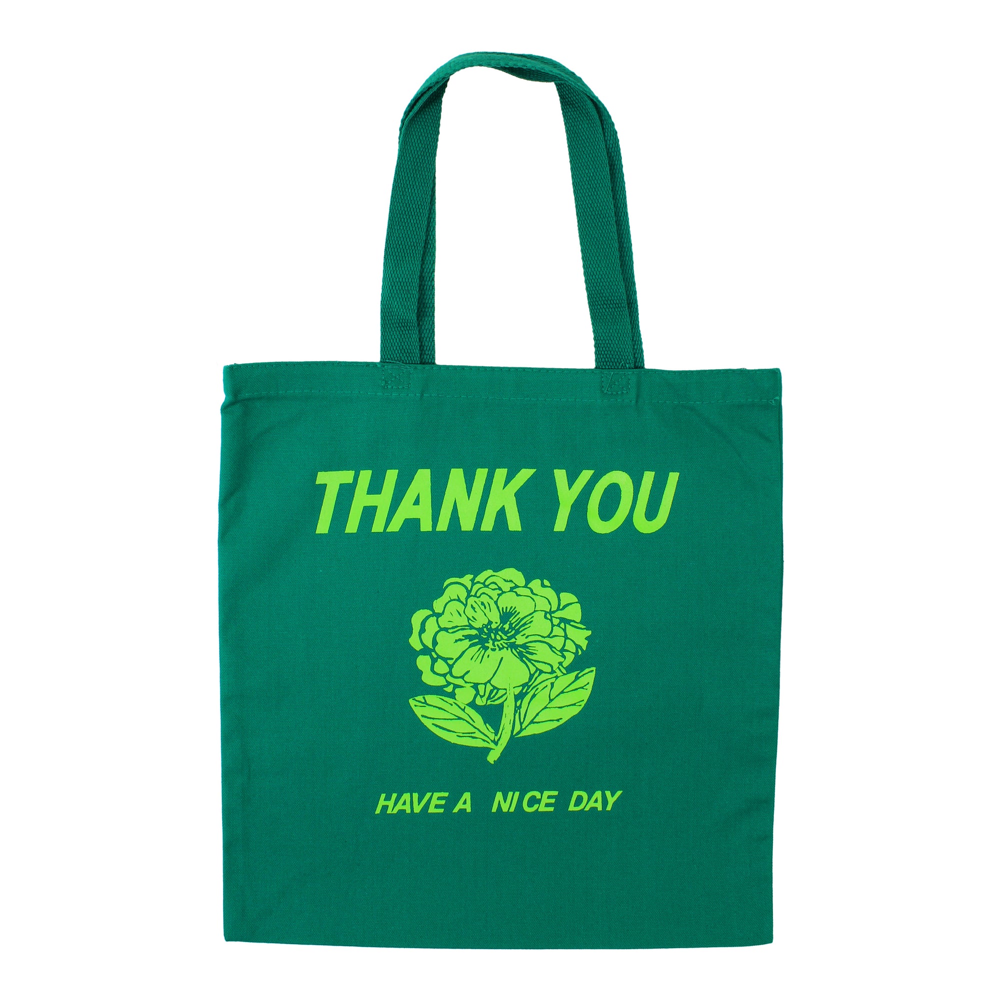 SFMOMA Thank You Tote: Kelly Green front view