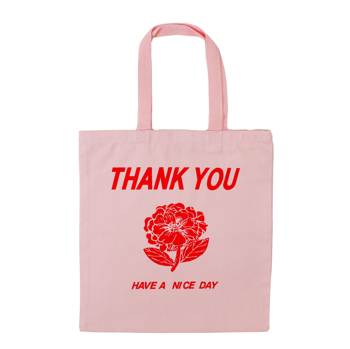 SFMOMA Thank You Tote: Pink front view