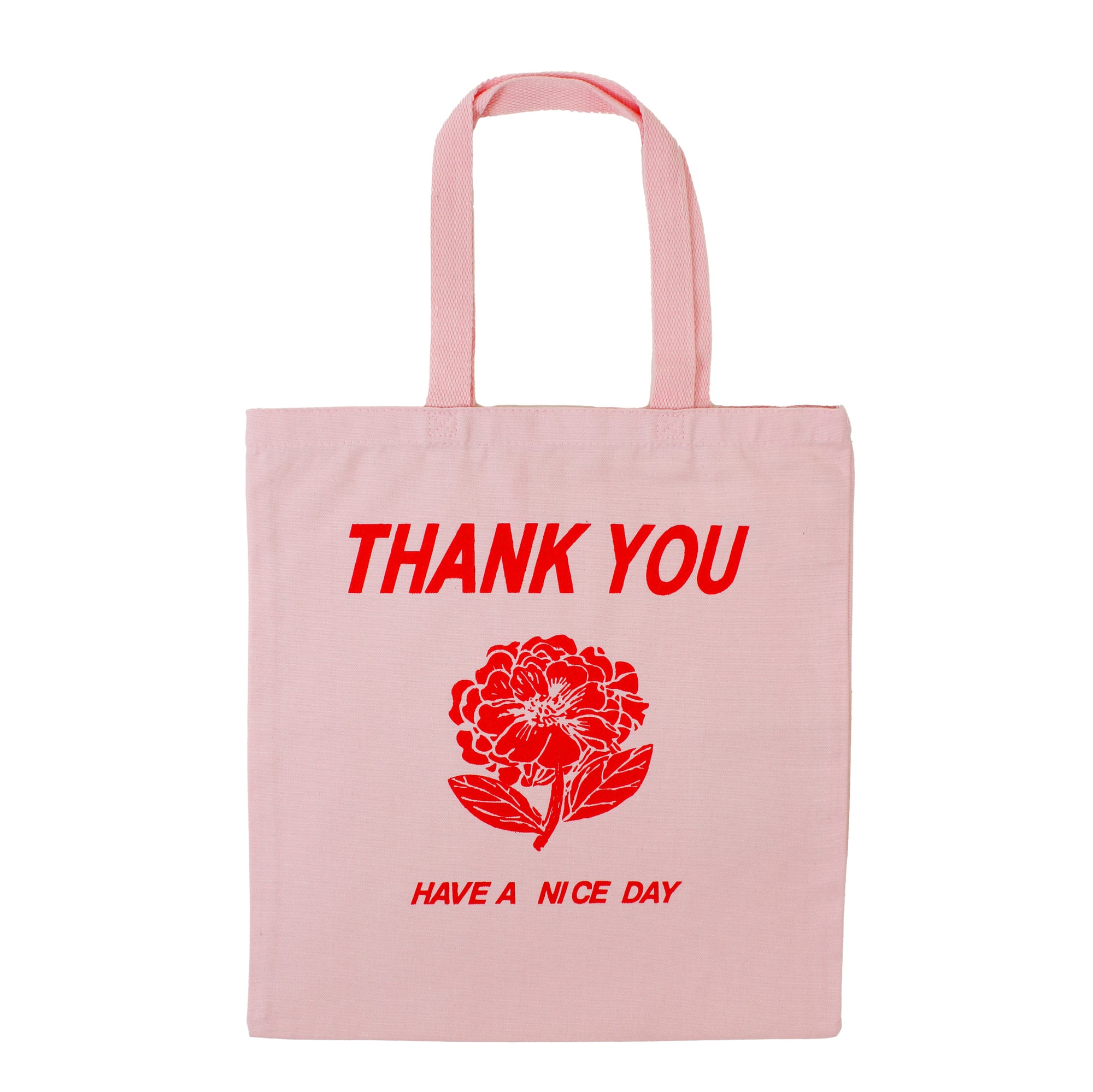 SFMOMA Thank You Tote: Pink front view