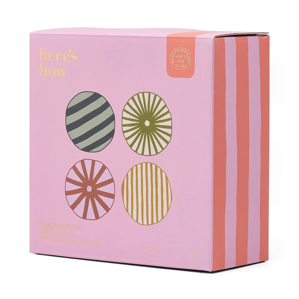 Pink packaging box with decorative patterns and 'herb's home' branding on a white background