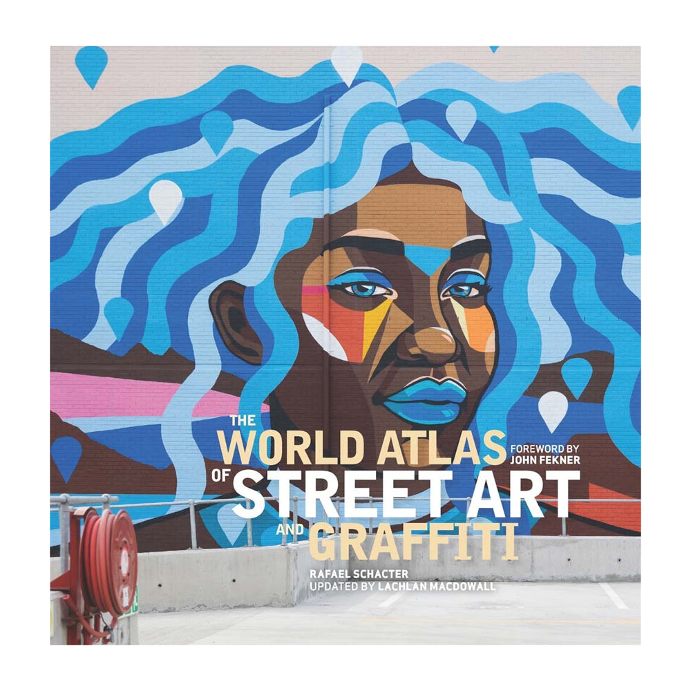 Book cover of 'The World Atlas of Street Art and Graffiti' with a colorful mural design.
