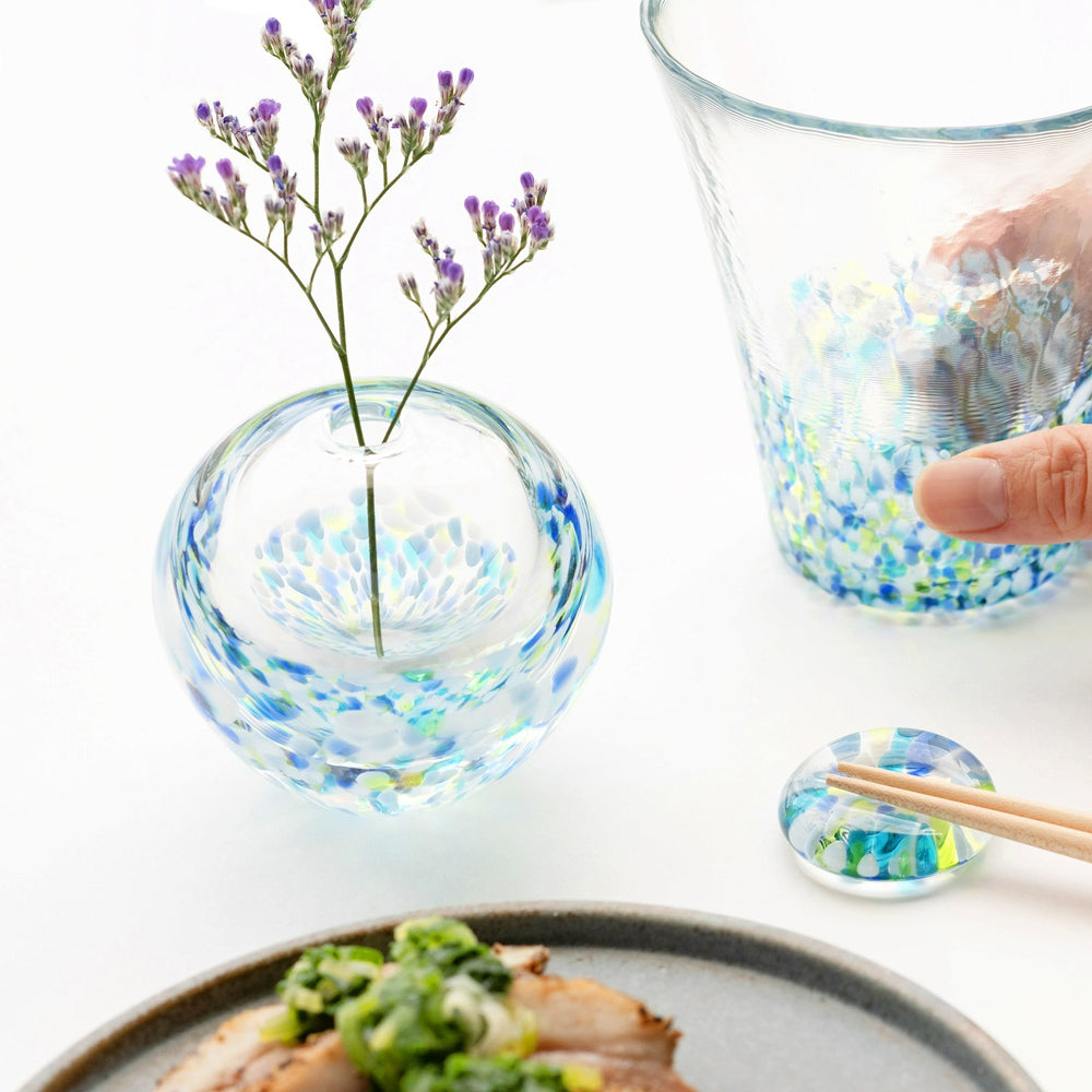 Tsugaru Vidro Flower Vase: Blue - SFMOMA Museum Store