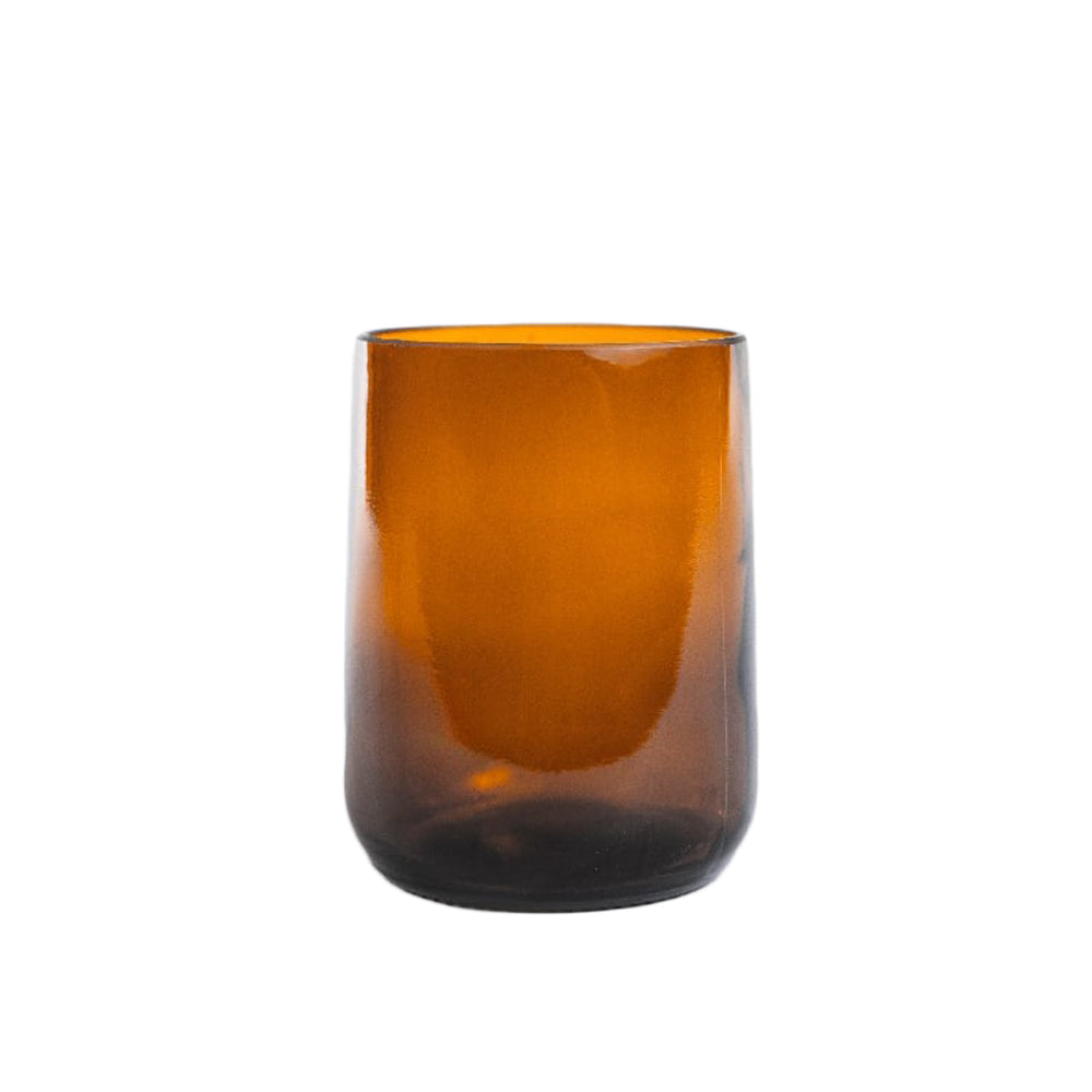 Upcycled Amber Glasses Set of 4