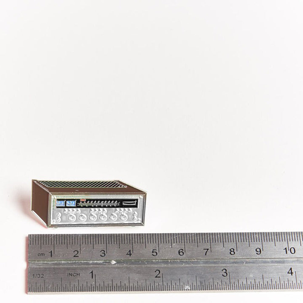 Vintage Stereo Receiver Pin #1 measured by ruler.