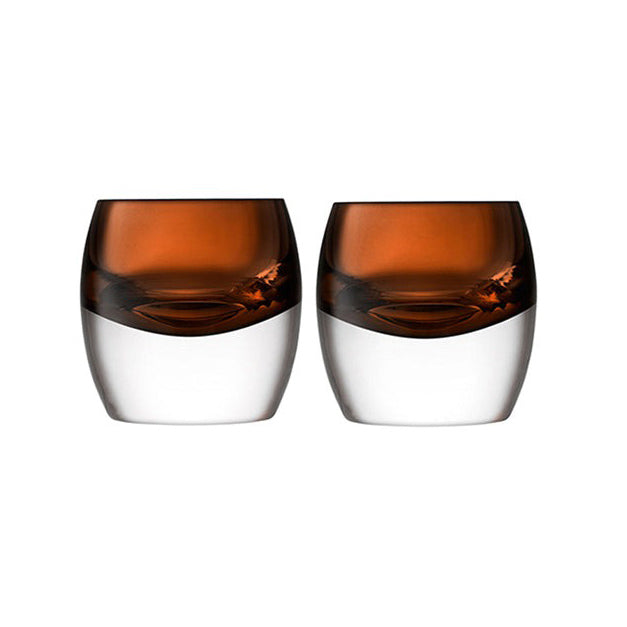 Whiskey Club Tumbler 8 Oz Peat Brown X 2