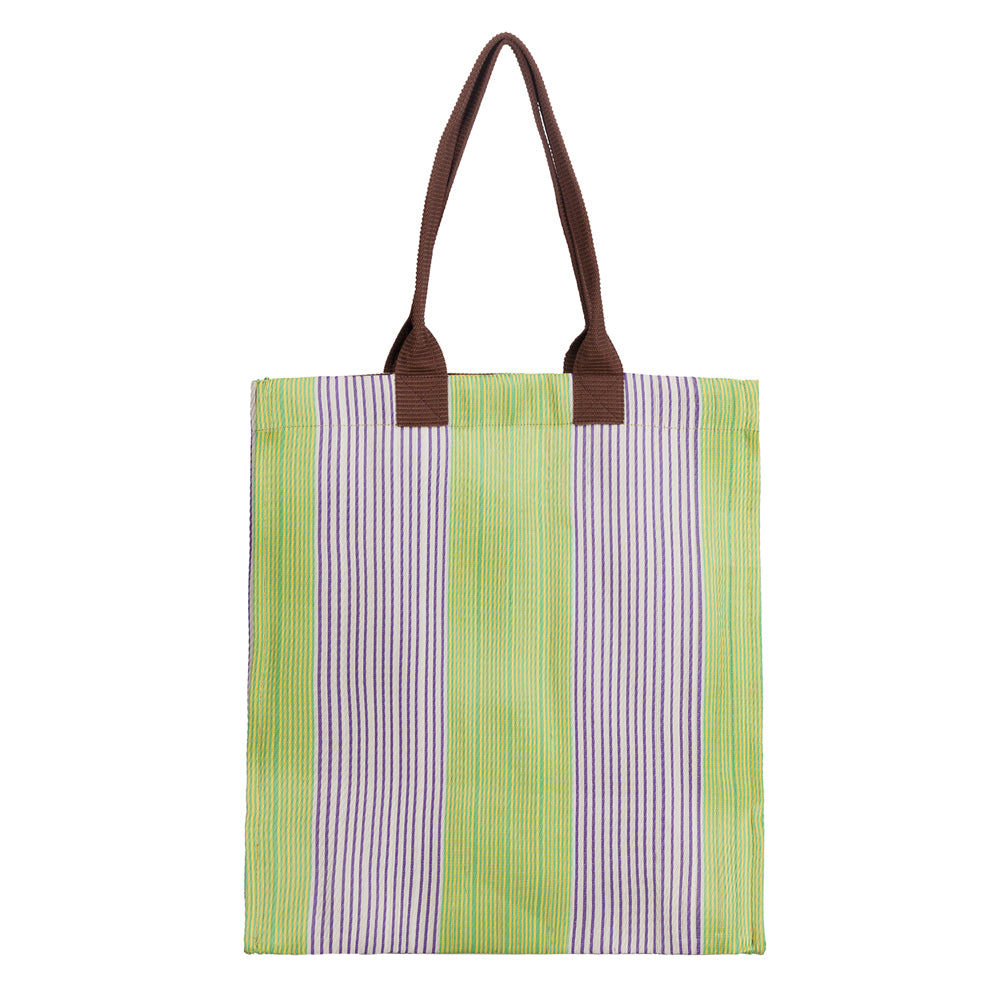 Woven Market Tote: Grass + Pearl