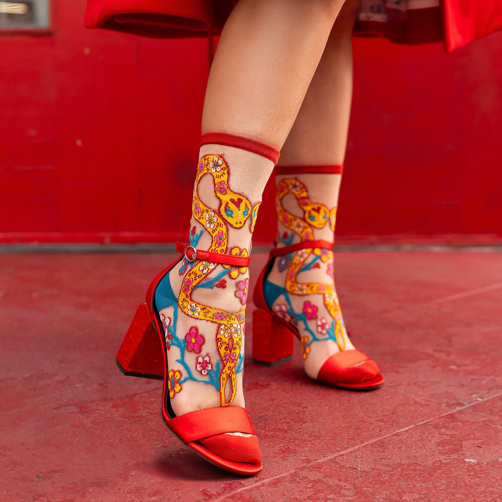 Year of the Snake Sheer Socks