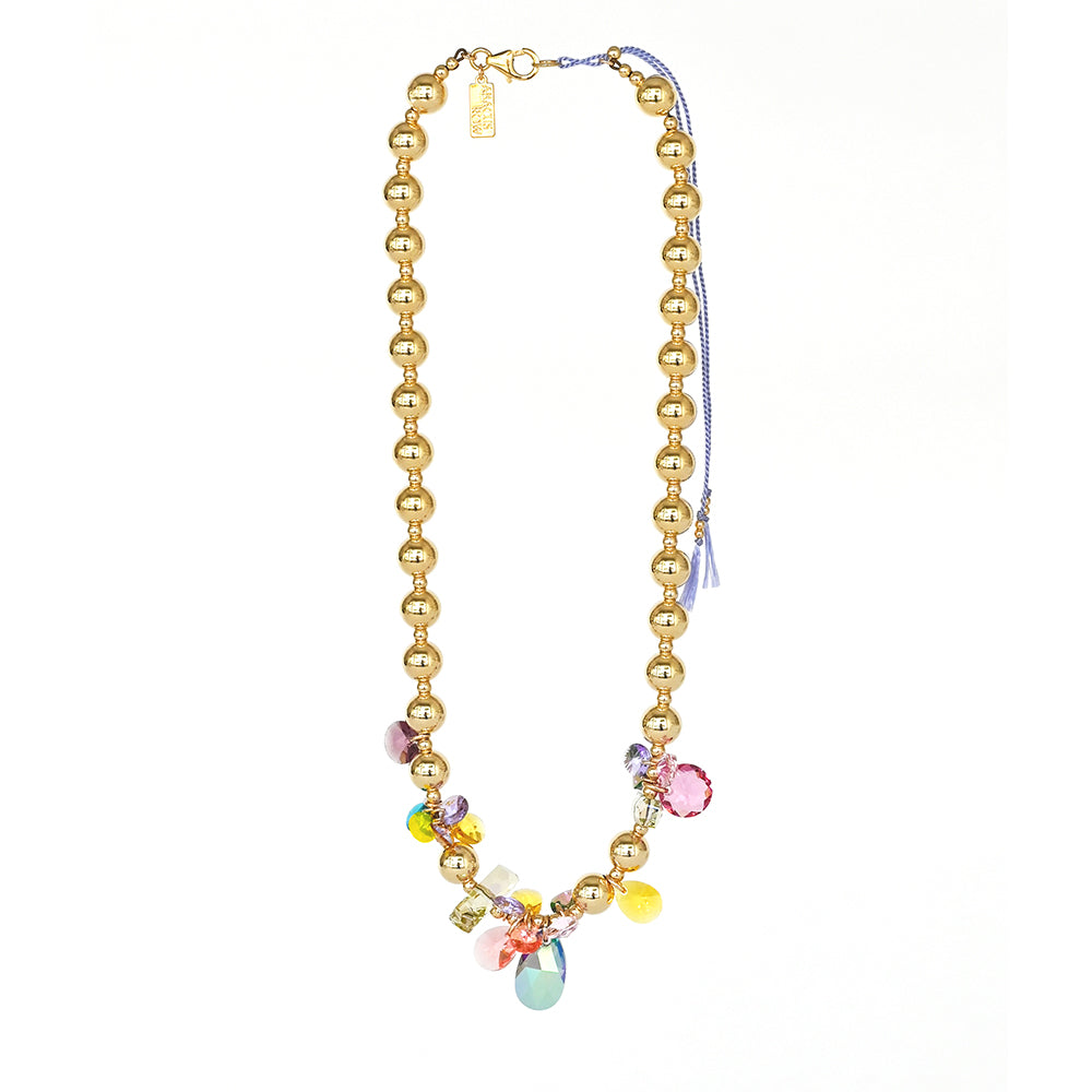 Abacus Row Moon Flower necklace front detail