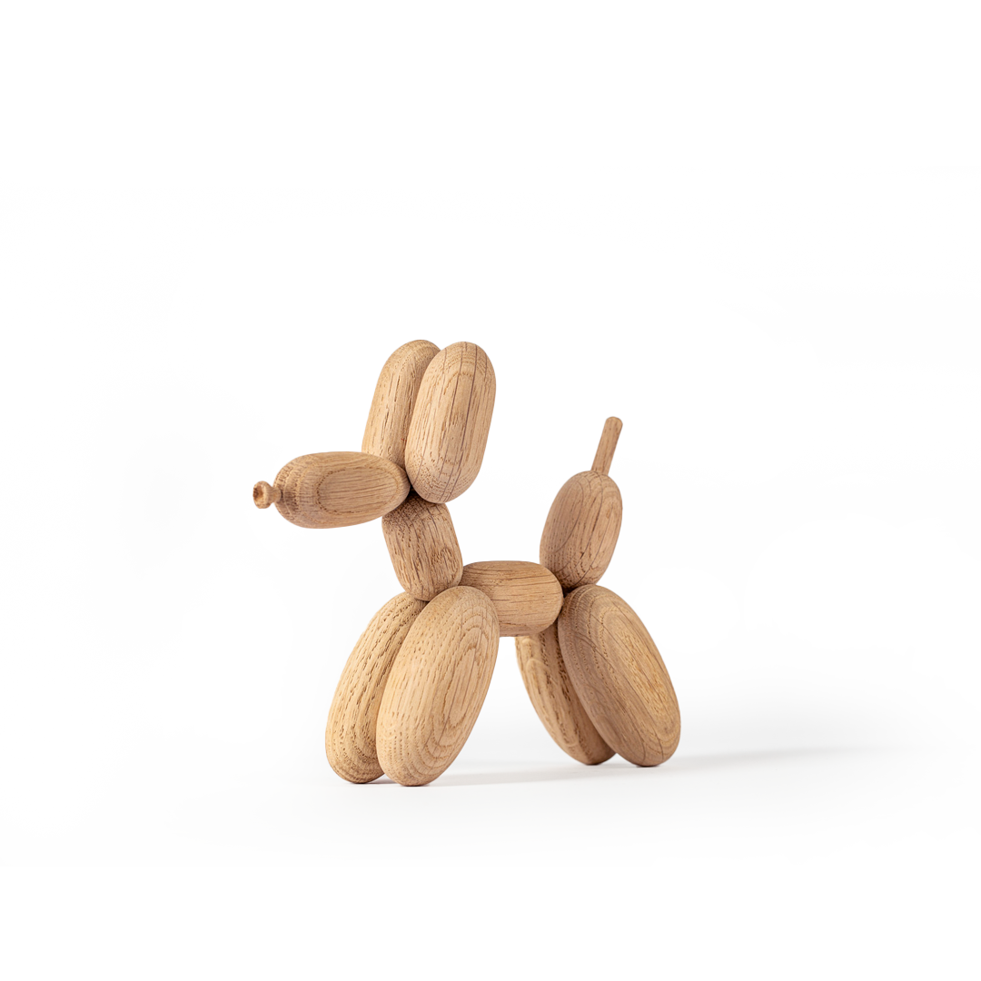 Small Oak Balloon Dog
